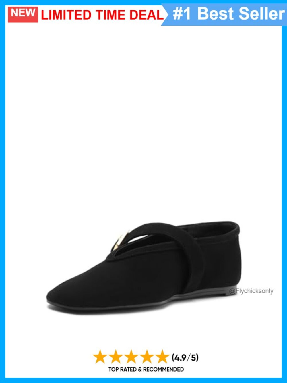 Suede Leather Mary Jane Flats Buckle Slip On Comfort